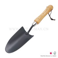 Gardening Tools Manufacturer Wooden Handled Planting Carbon Steel Hand Trowel